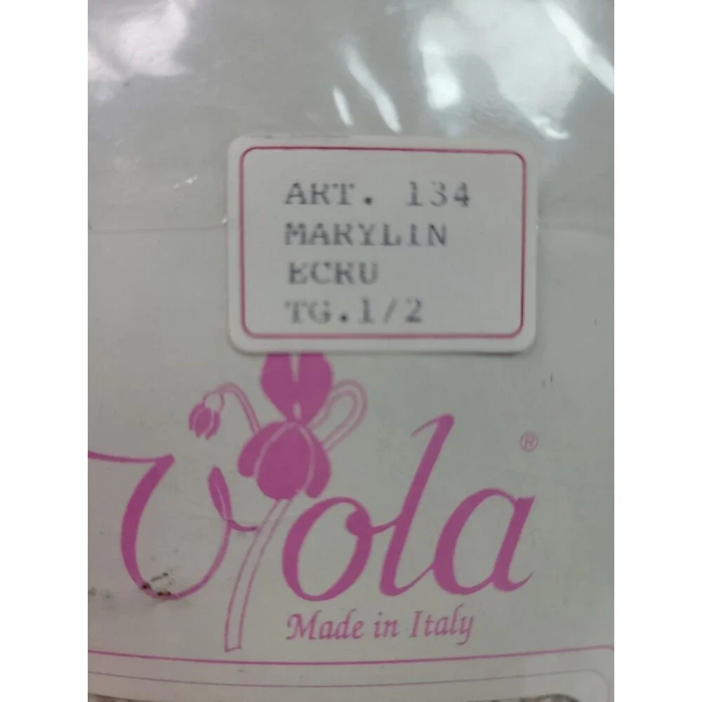 Vintage Viola Marilyn Fishnet Tights Made In Italy Ecru Size 1/2 NOS